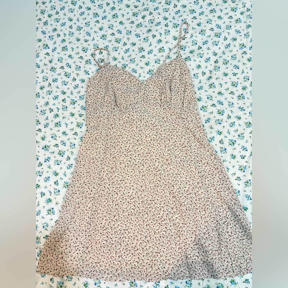 Blush Floral Dress Tie Back 1XL